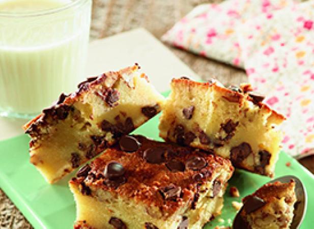 Brownie au chocolat blanc et pépites de chocolat