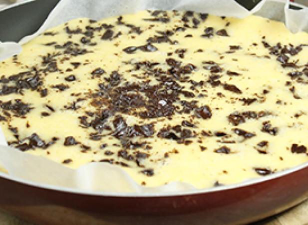 Gâteau à la poêle ananas pépites de chocolat