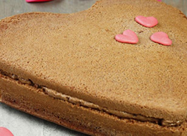 Gâteau cœur de mousse au chocolat