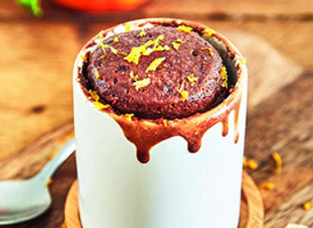 Mini-mug cakes chocolat noir absolu et clémentine