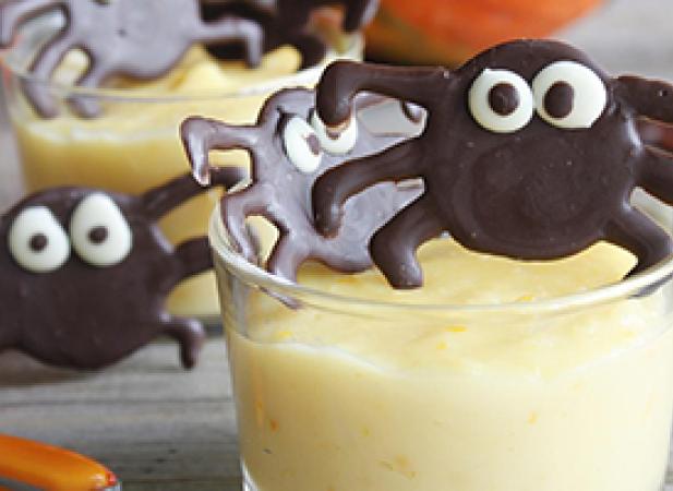 Panacotta à l'orange d'halloween