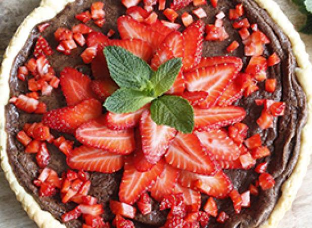 Tarte fraises chocolat