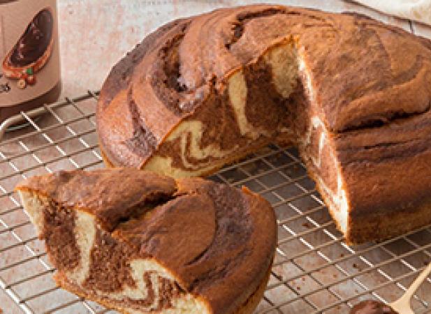 Gâteau au yaourt marbré à la pâte à tartiner