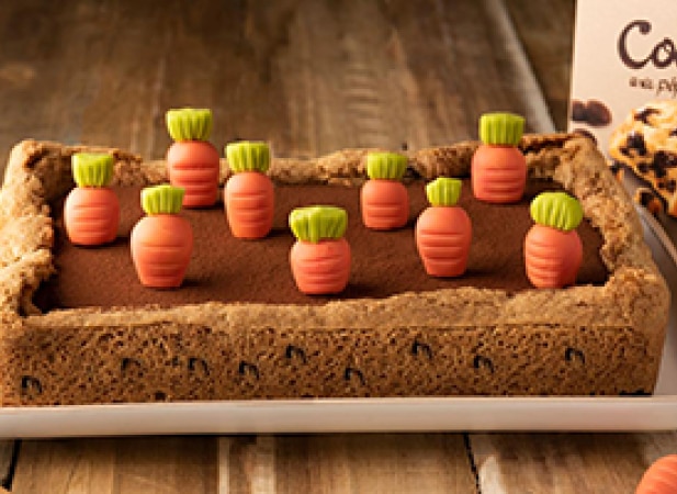 Jardin de carottes au chocolat de Pâques