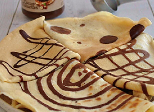 Crêpes motifs à la pâte à tartiner