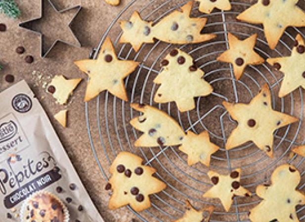 Sablés de Noël aux pépites de chocolat