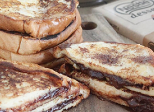 Pain perdu fourré au chocolat