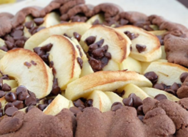 Tarte rustique pommes chocolat