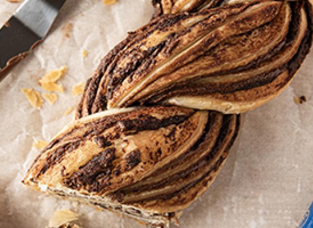 Tresse feuilletée au chocolat